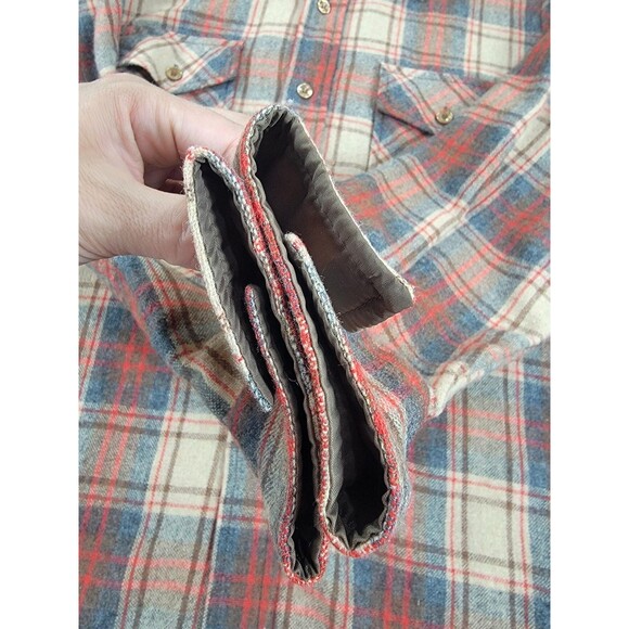 Vintage Brewster Wool Of The West Shirt Mens M Plaid Lined Western READ 80s - Picture 6 of 15
